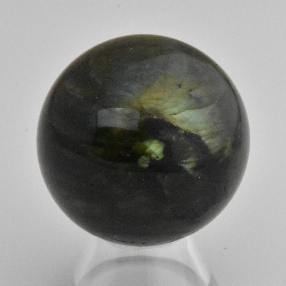 Iridescent Labradorite Sphere, Madagascar Crystal Carving (1.7 inch)